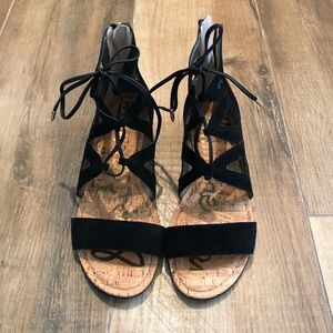 Sam Edelman Black Suede Gladiator Sandal